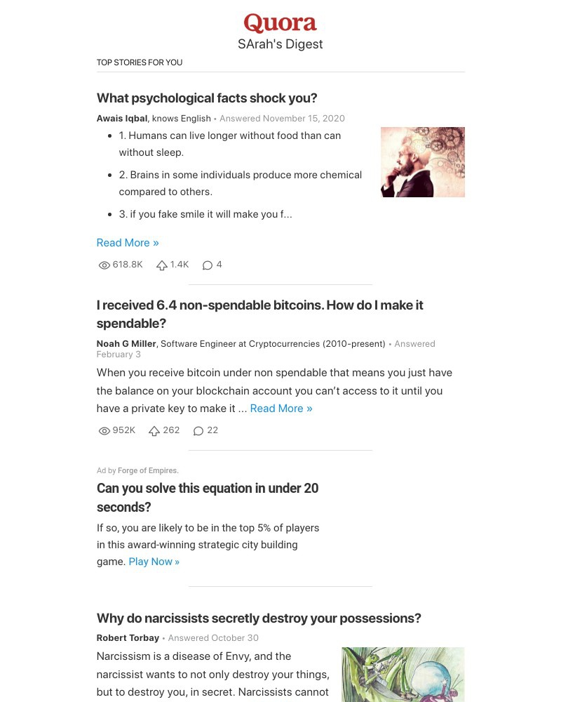 Quora - What psychological facts shock you?
