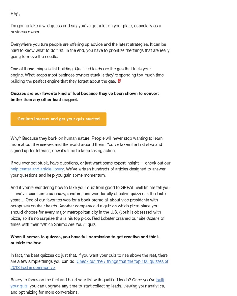 Interact - What the top 💯 best performing quizzes have in common