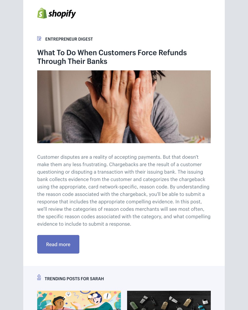 Shopify - What To Do When Customers Force Refunds Through Their Banks