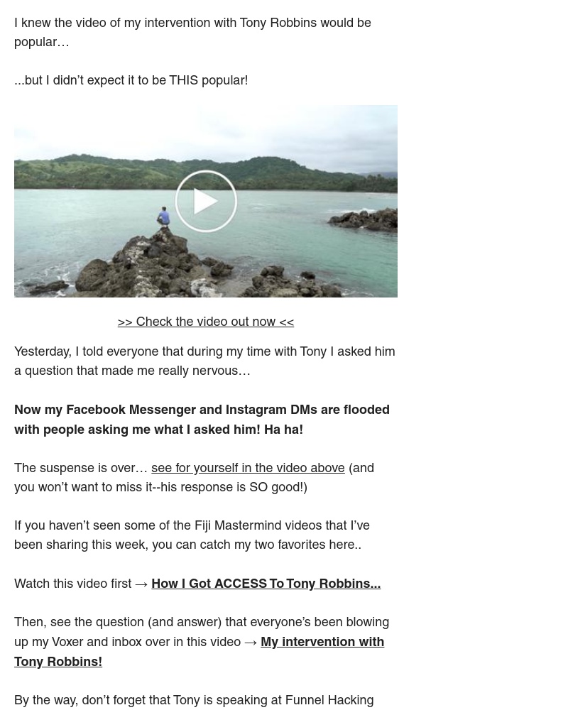 ClickFunnels - “what was the question?!” (my inbox is BLOWING up)