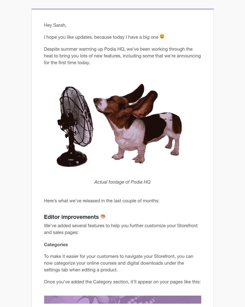 Podia - What we’ve added to your Podia store lately 🏗️