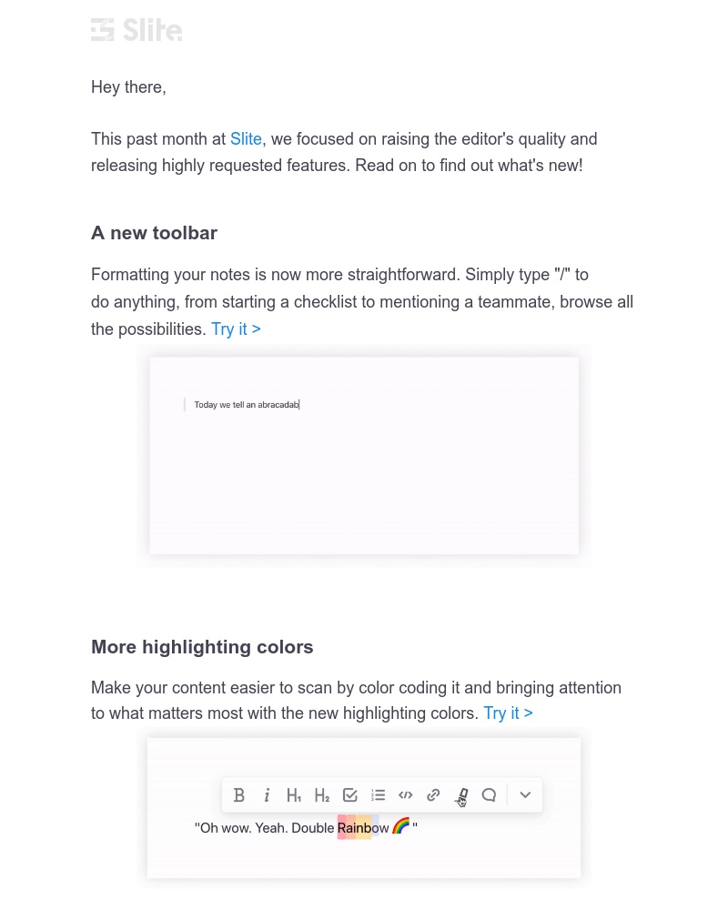 Slite - What's New in Slite: The Editor Edition