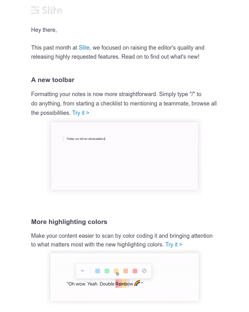 Slite - What's New in Slite: The Editor Edition