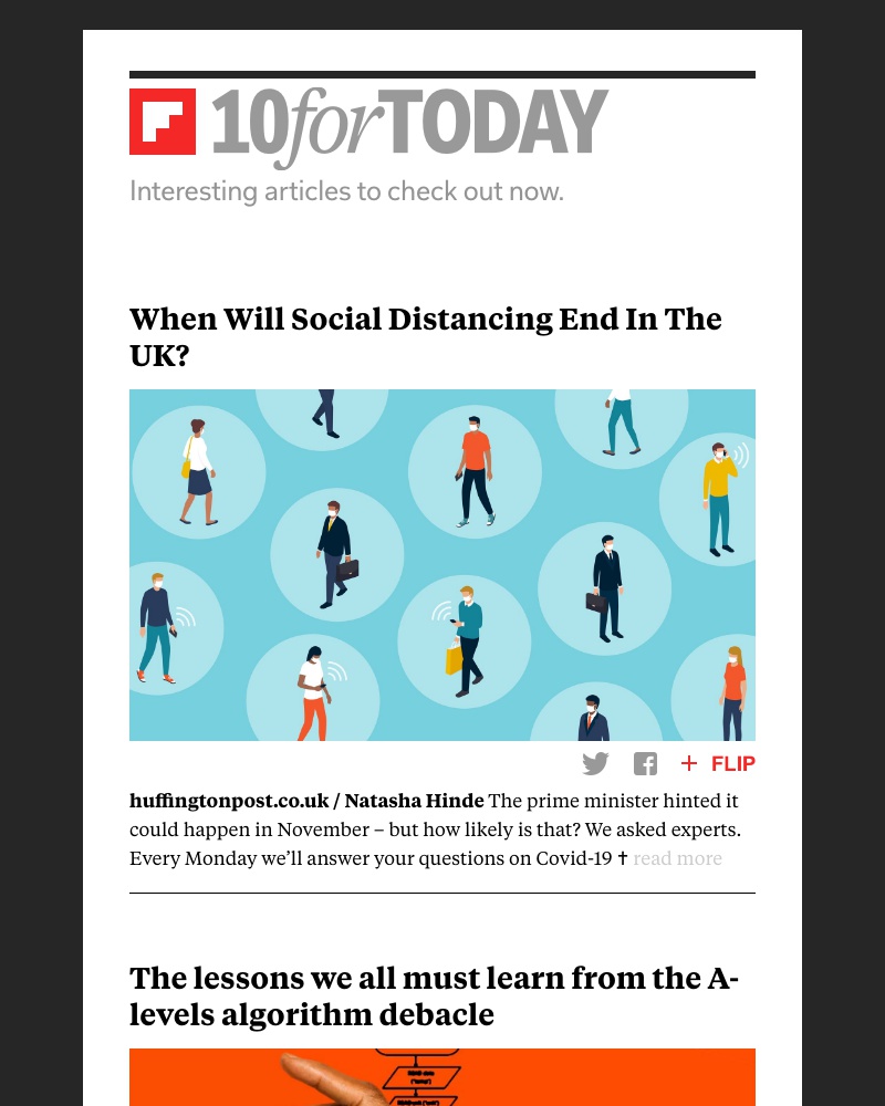 Flipboard - When will social distancing end in the UK?