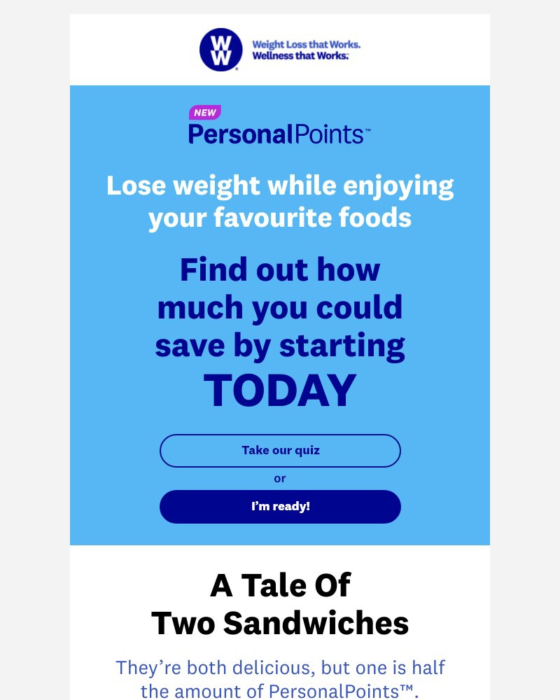 WW (Weight Watchers) - Which sandwich will you choose? 🥪