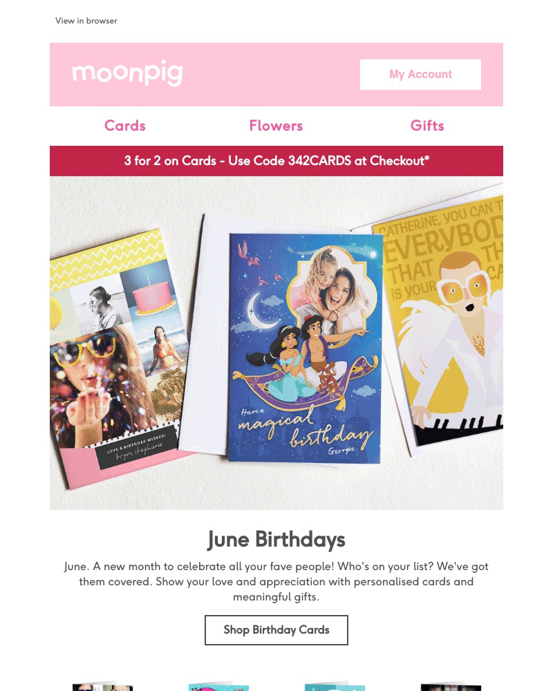 Moonpig - Who are you celebrating this month?