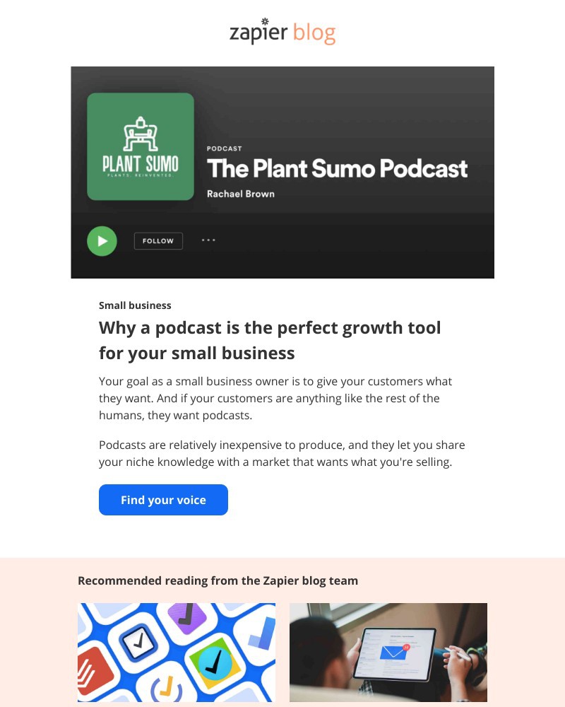 Zapier - Why a podcast is the perfect growth tool for your small business