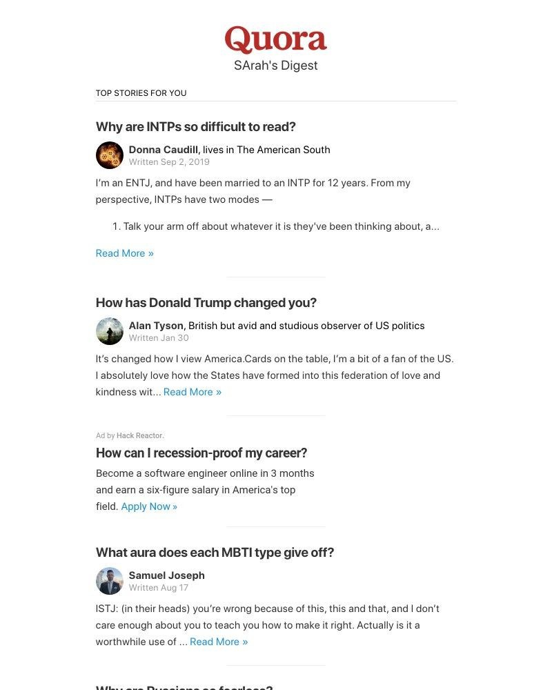 Onboarding on Quora video screenshot