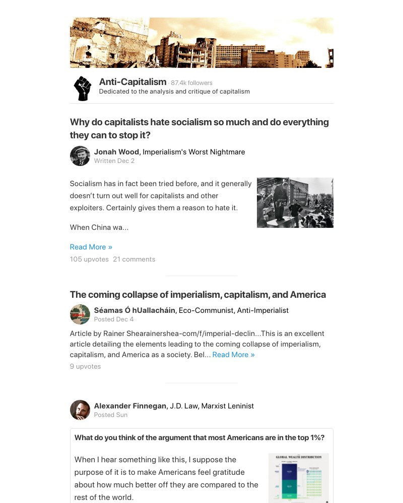 Quora - Why do capitalists hate socialism so much and do everything they can to stop it?