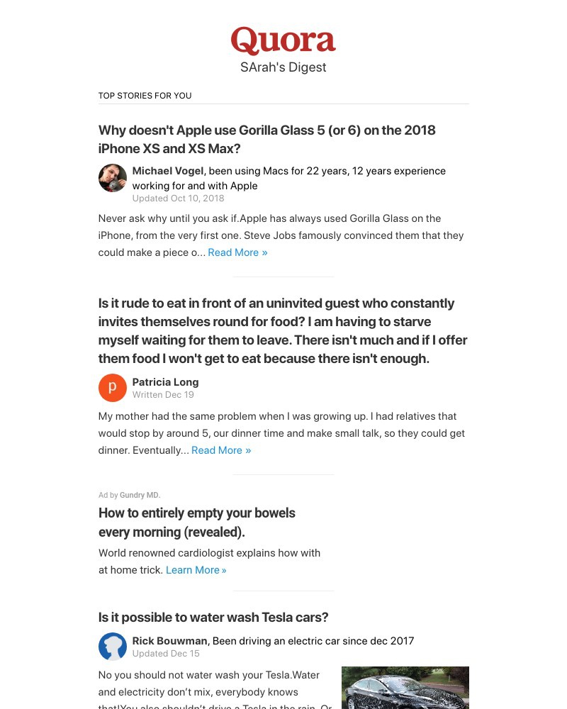 Quora - Why doesn't Apple use Gorilla Glass 5 (or 6) on the 2018 iPhone XS and XS Max?