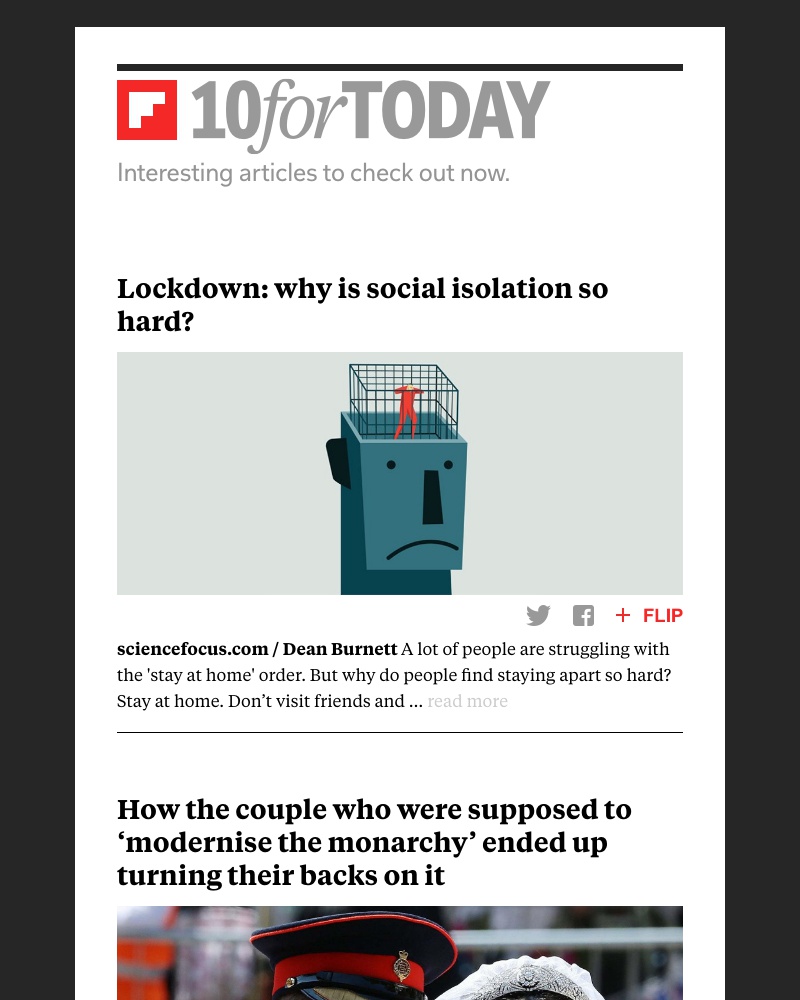 Flipboard - Why is social isolation so hard?