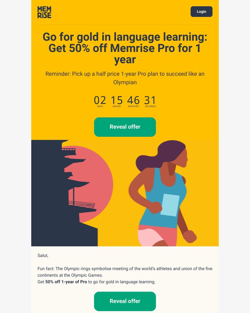 Memrise - Why not get 50% off Pro to celebrate the Olympics?