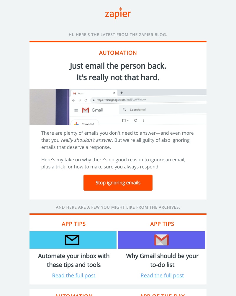 Zapier - Why you should respond to emails—and how to make yourself do it