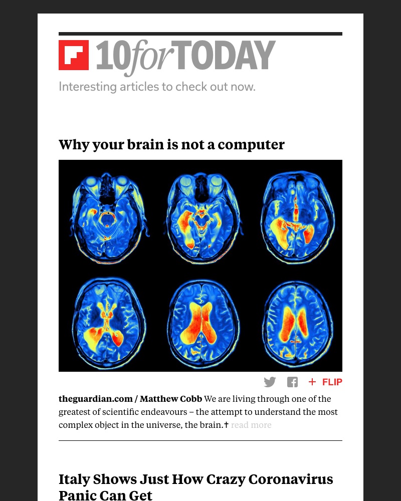 Flipboard - Why your brain is not a computer