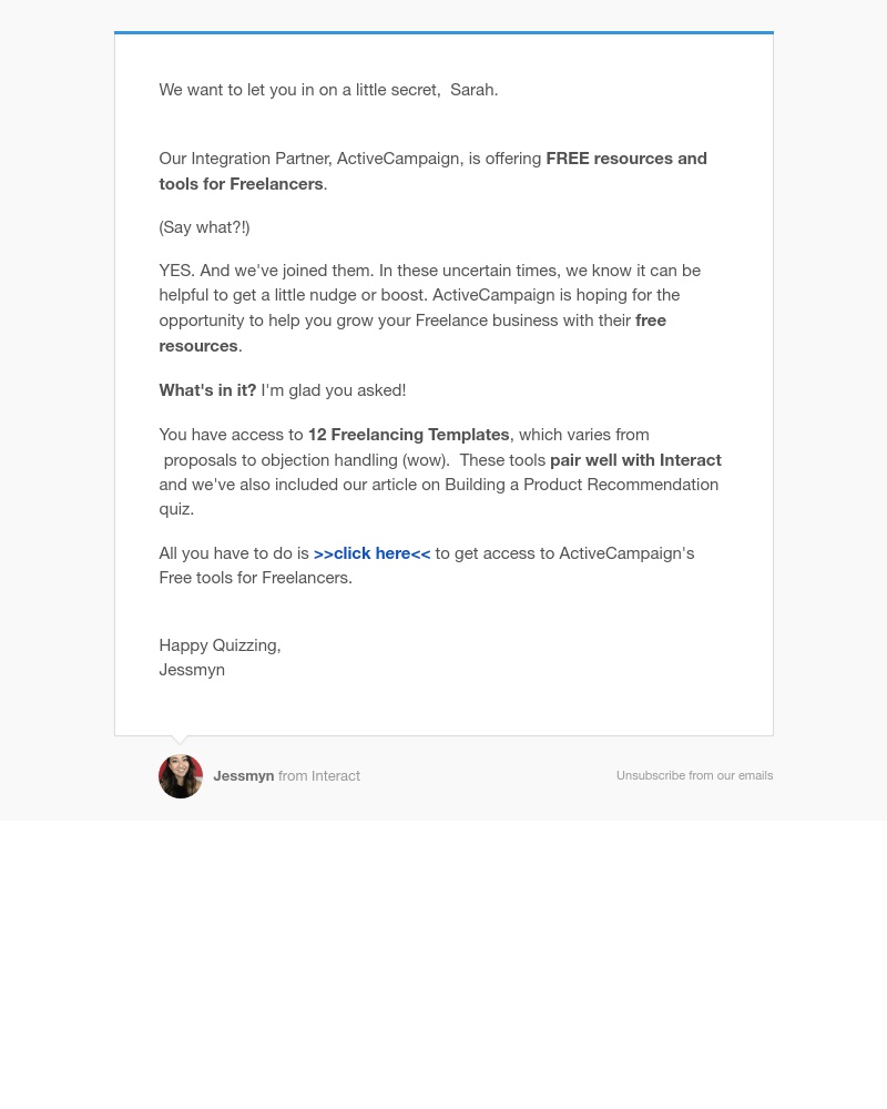 Interact - Will all our Freelancers, please stand up?
