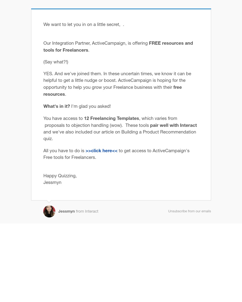 Interact - Will all our Freelancers, please stand up?
