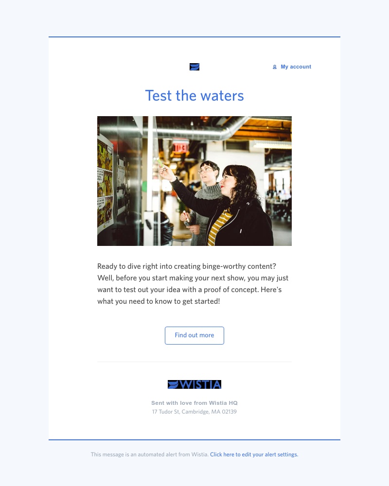 Onboarding on Wistia video screenshot