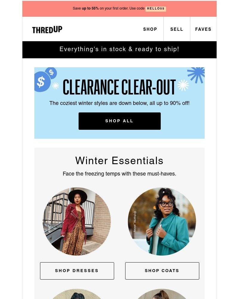 thredUP - Winter styles as low as $6! ☃️