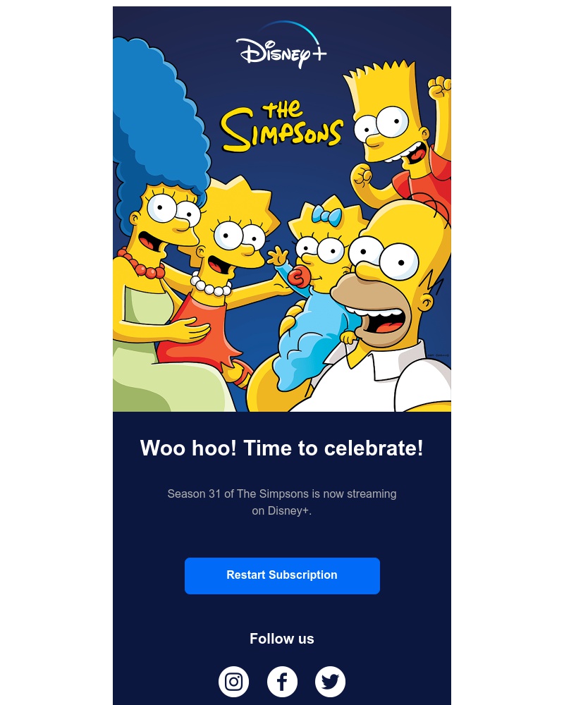 Disney+ - Woo Hoo! The Simpsons is back!