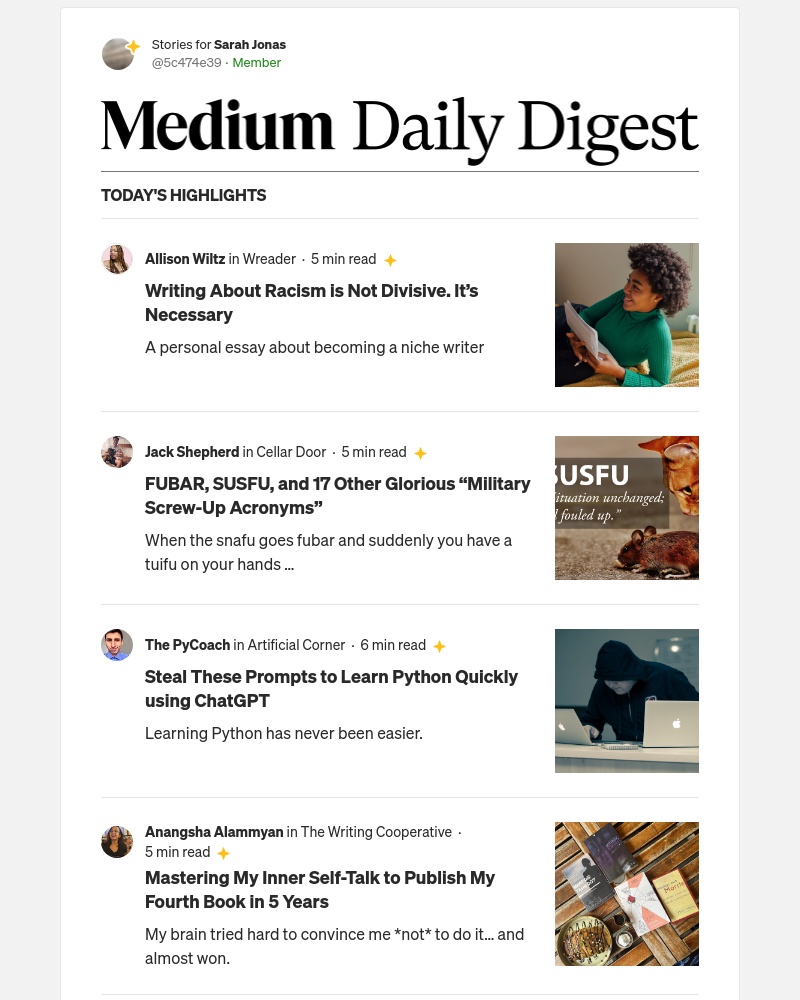 Medium - Writing About Racism is Not Divisive. It’s Necessary | Allison Wiltz in Wreader