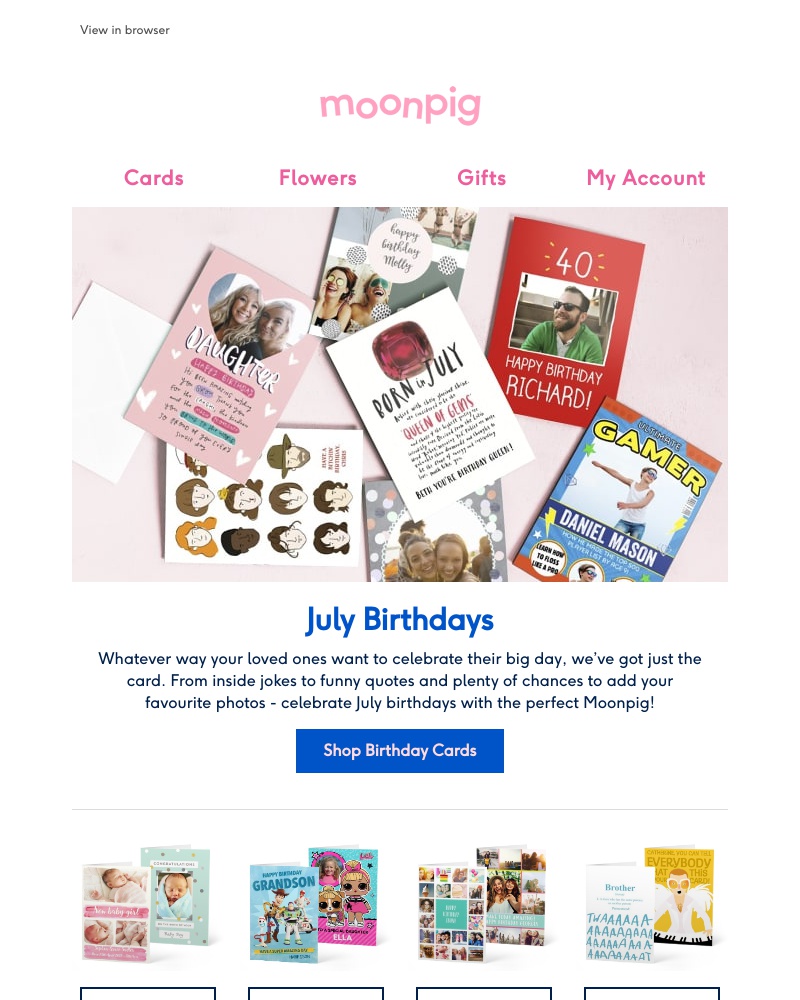 Moonpig - 🌞🌞🌞 Yep, we're talking summer birthdays...