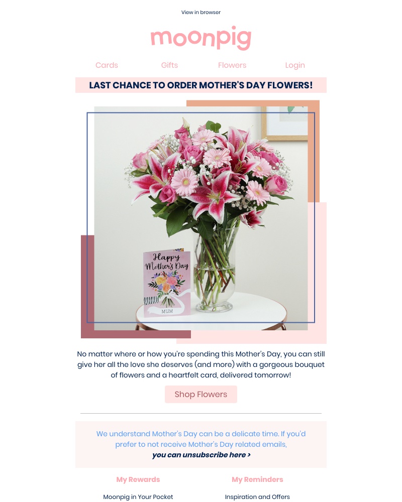 Moonpig - 🌸 Yep. You can STILL order for Mother's Day delivery! 🌸
