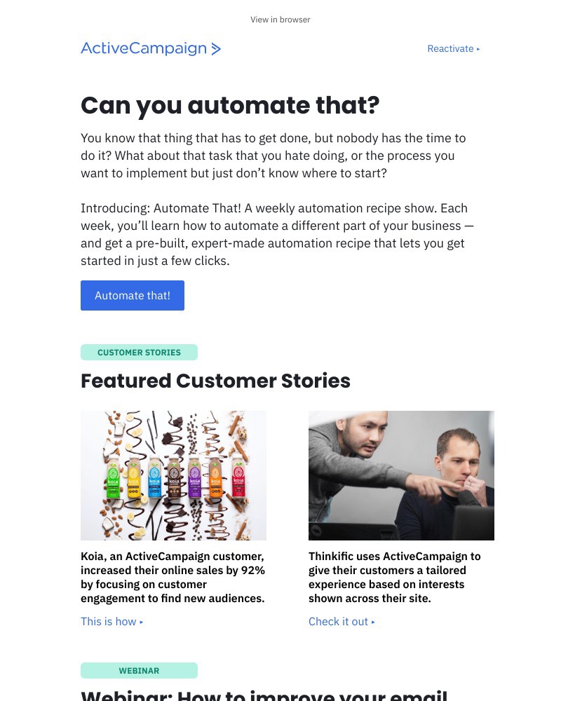  - You can automate “that” in just a few clicks