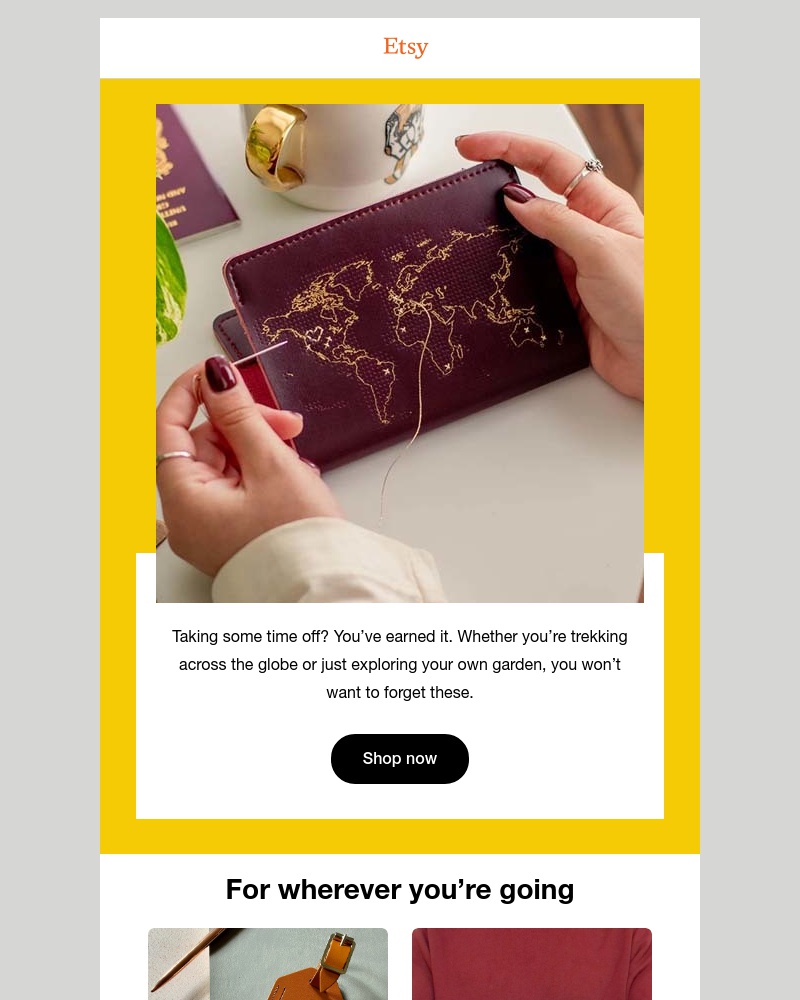 Etsy - You deserve a break