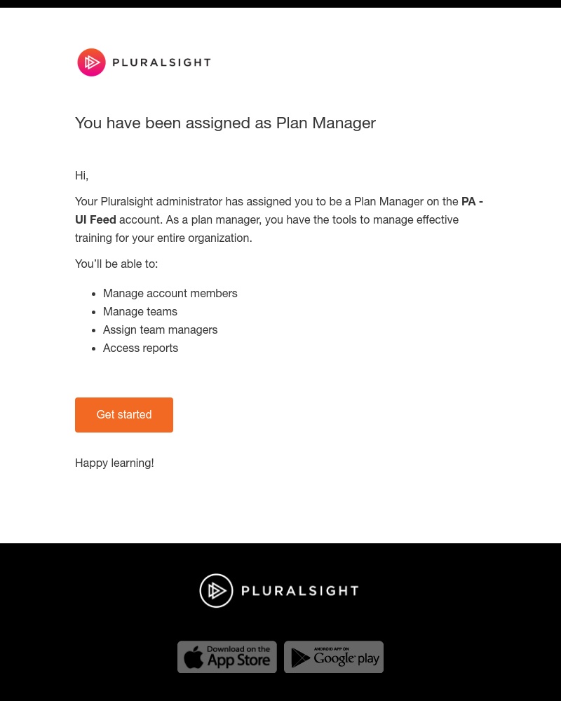 Accepting an invite on Pluralsight video screenshot