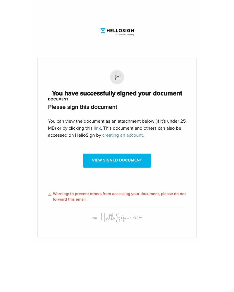 Signing a document on HelloSign video screenshot