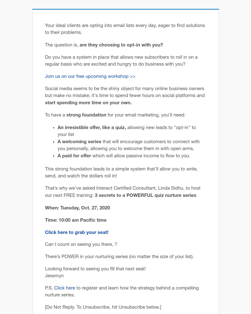 Interact - You may have heard this before,