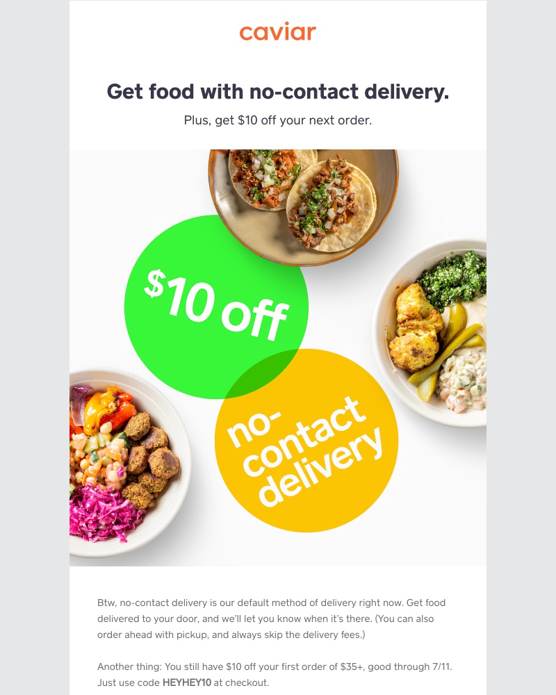  - You still have $10 off your first order, fyi