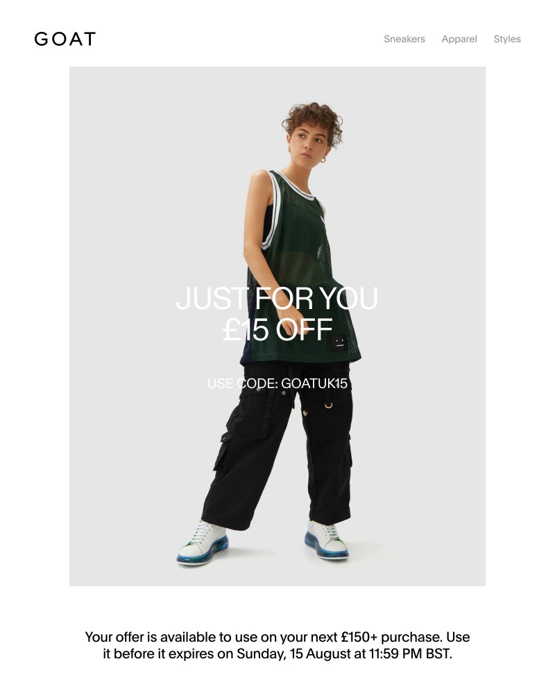 Goat - Your £15 offer expires soon