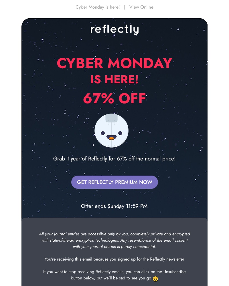 Reflectly - Your 67% Cyber Monday deal is here!
