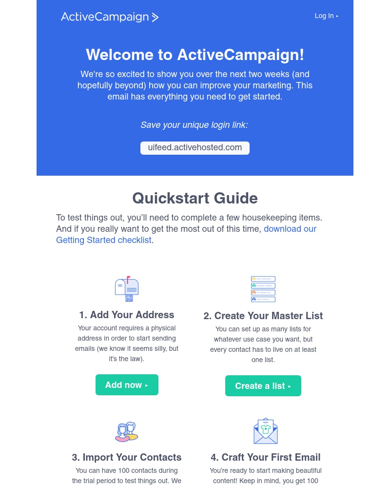 - Your ActiveCampaign Account - Thanks!