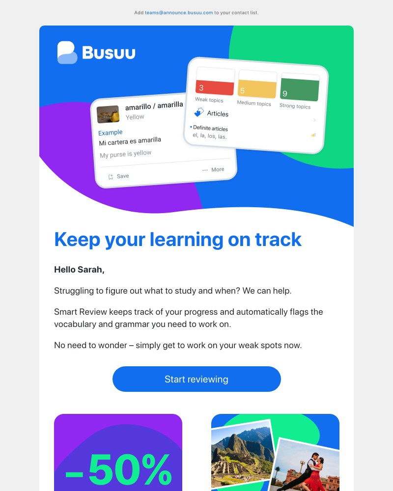 Onboarding on Busuu video screenshot