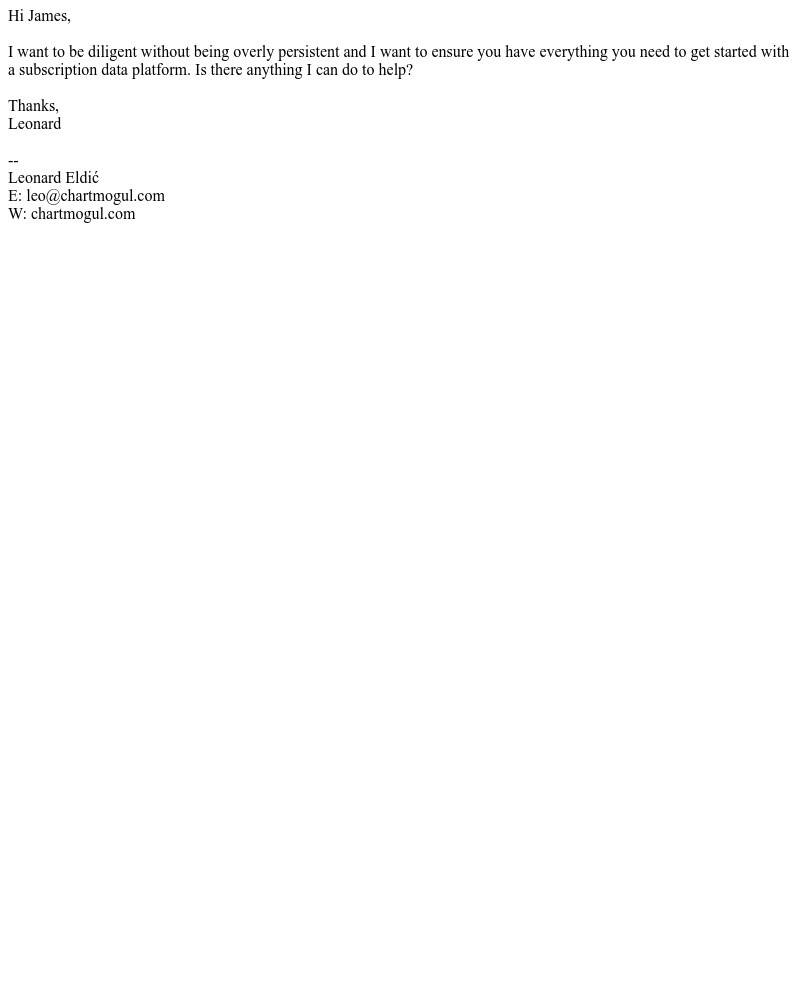  - Your ChartMogul trial