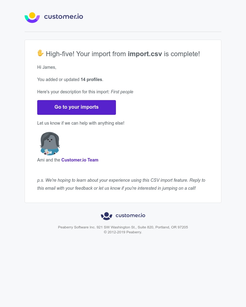  - Your CSV import is done!