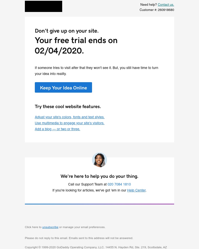 GoDaddy - Your free trial ends soon. Get Websites + Marketing today.