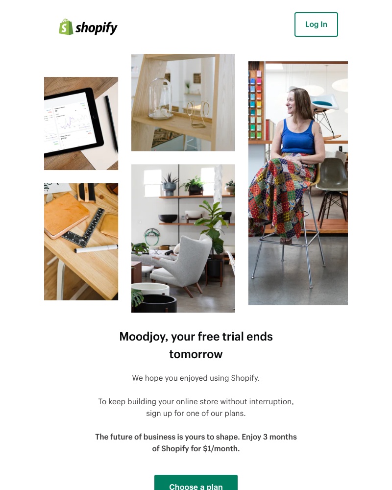 Shopify - Your free trial ends tomorrow