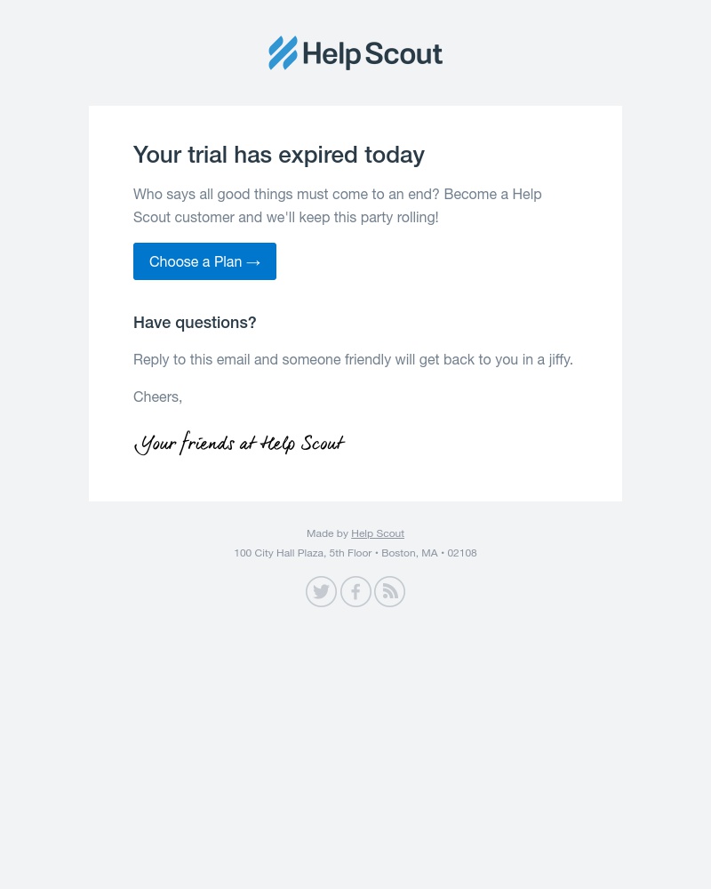  - Your free trial has expired