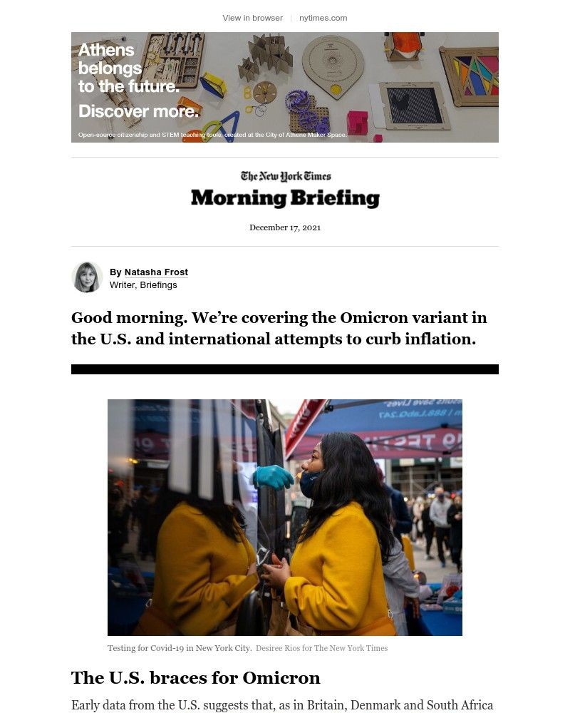The New York Times - Your Friday Briefing