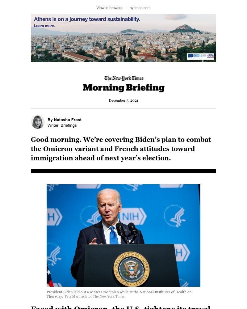 The New York Times - Your Friday Briefing