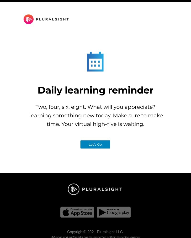 Pluralsight - Your friendly Pluralsight learning reminder