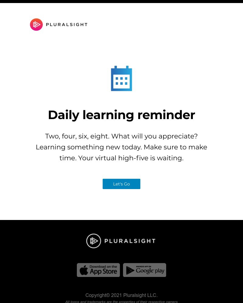 Pluralsight - Your friendly Pluralsight learning reminder