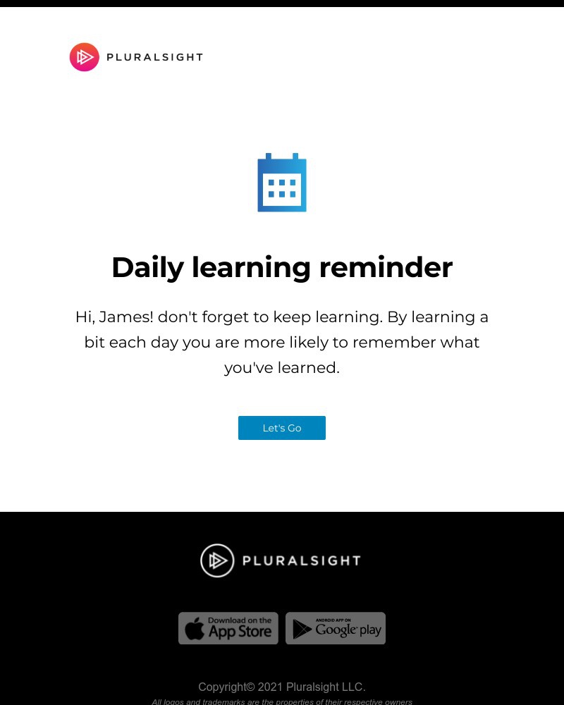 Pluralsight - Your friendly Pluralsight learning reminder