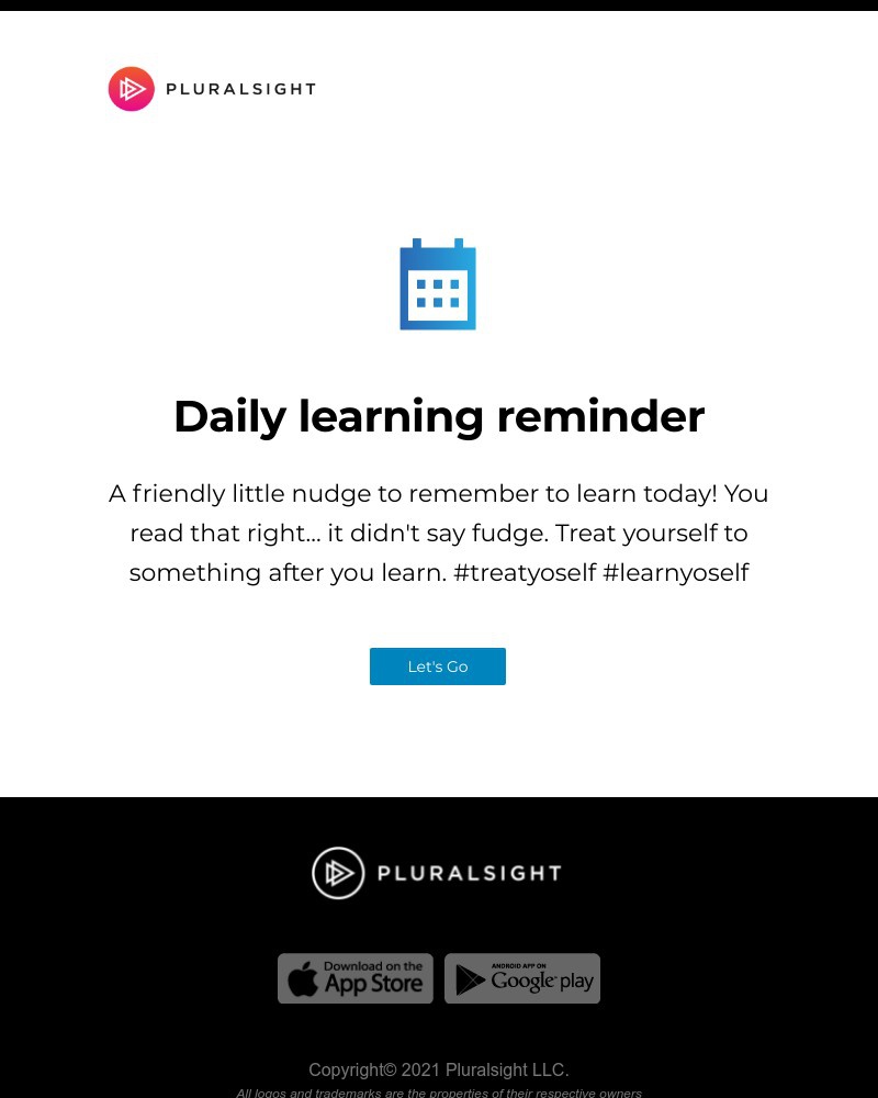 Pluralsight - Your friendly Pluralsight learning reminder