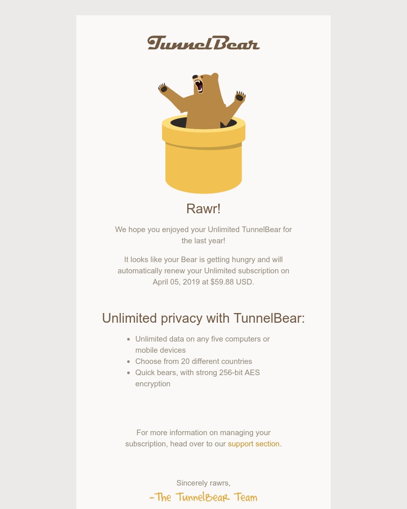  - Your Grizzly TunnelBear is Hungry