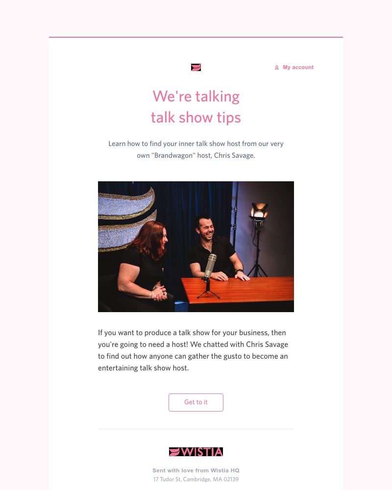 Wistia - Your inner talk show host is waiting 🎙️