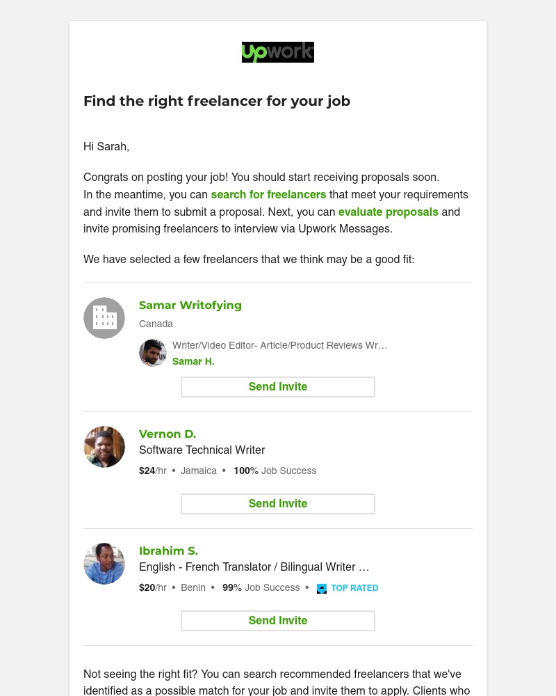 Upwork user flows